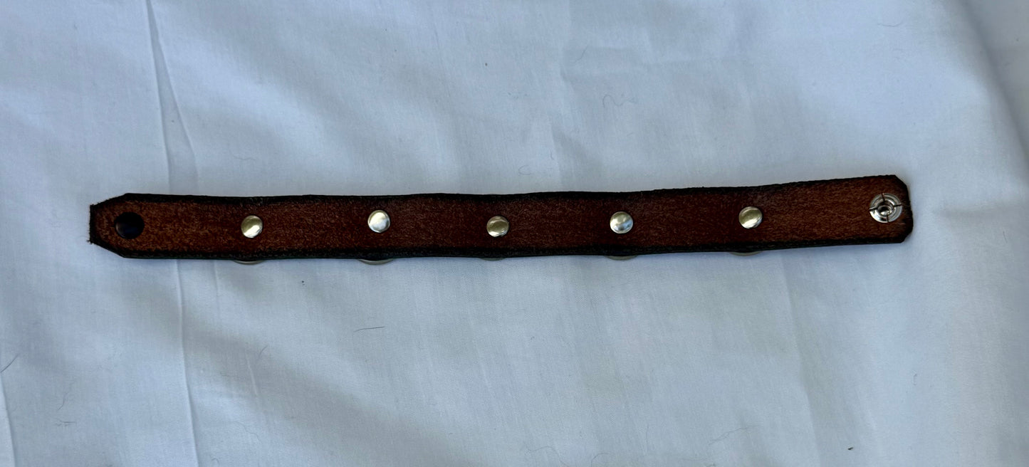 Leather and Coin Bracelet