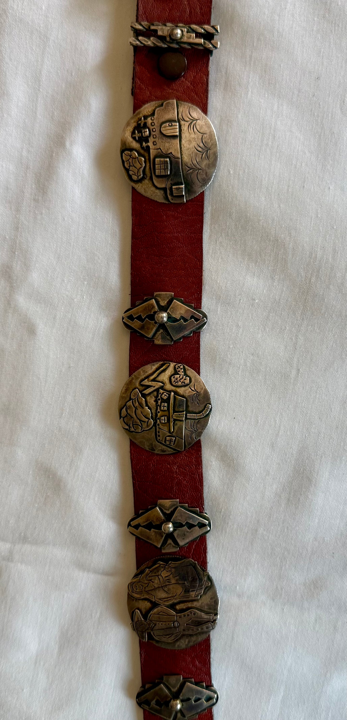 Sterling Silver Storyteller Vintage Concho Belt