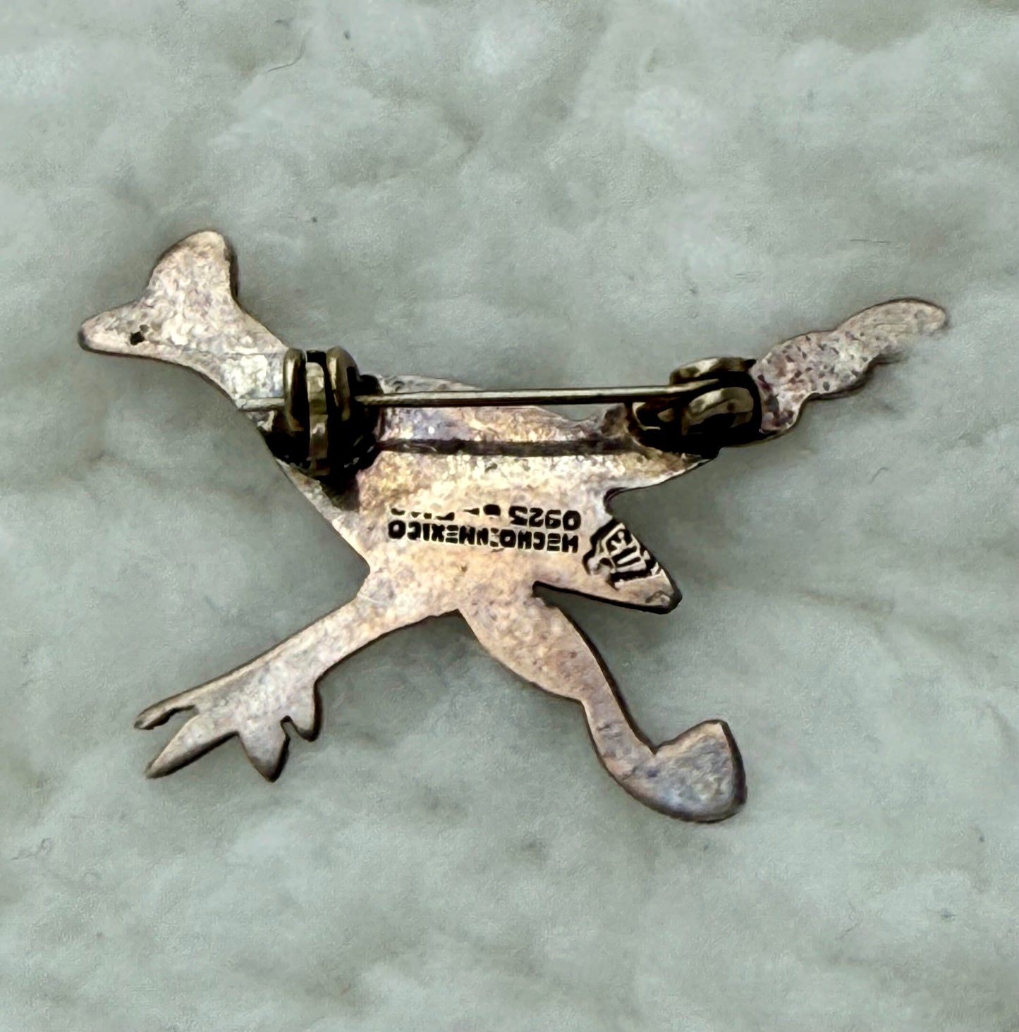 Vintage Sterling Silver Roadrunner Brooch