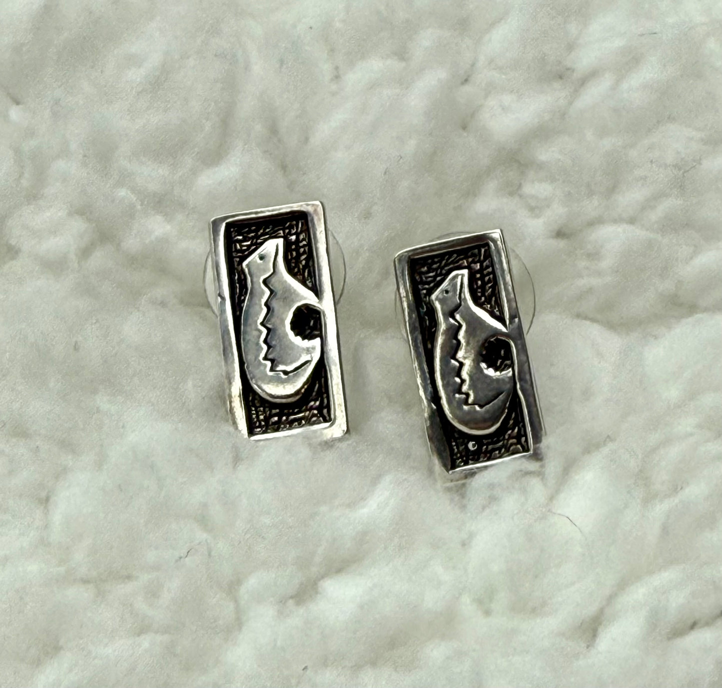 Signed Sterling Silver Bear Set