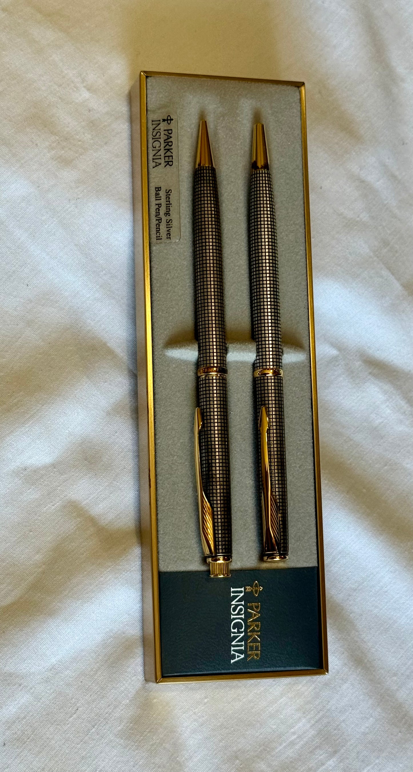 Parker Insignia Sterling Silver Pen & Pencil Set