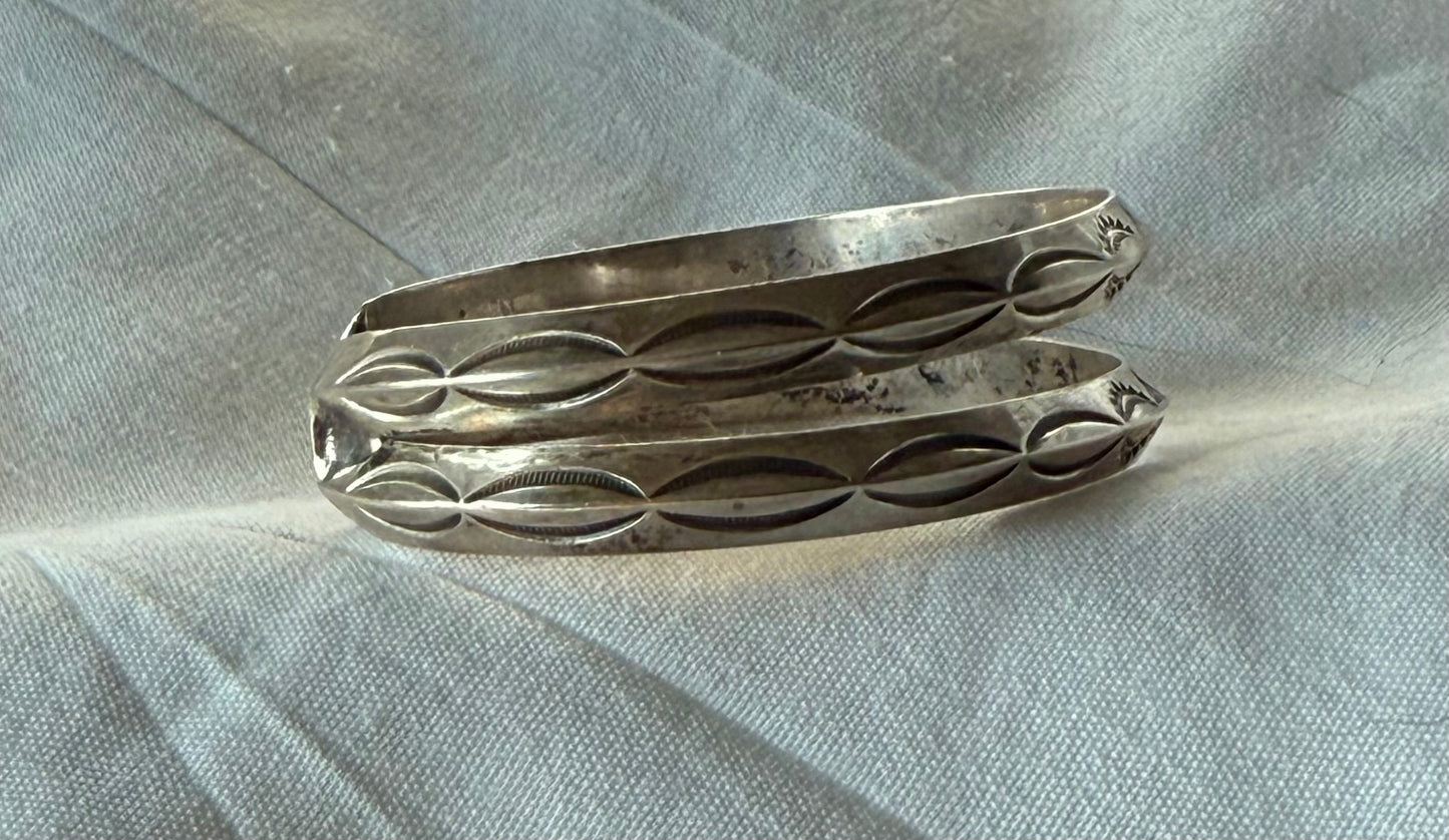 Vintage Two-Shank Sterling Cuff