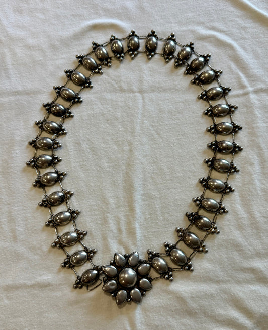 Mexican Sterling Silver Concho Belt