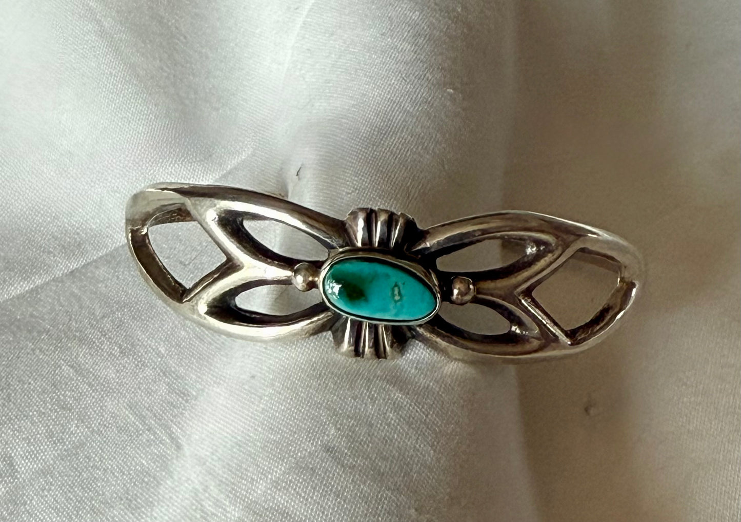 Turquoise and Sterling Silver Cuff by Wilson Begay