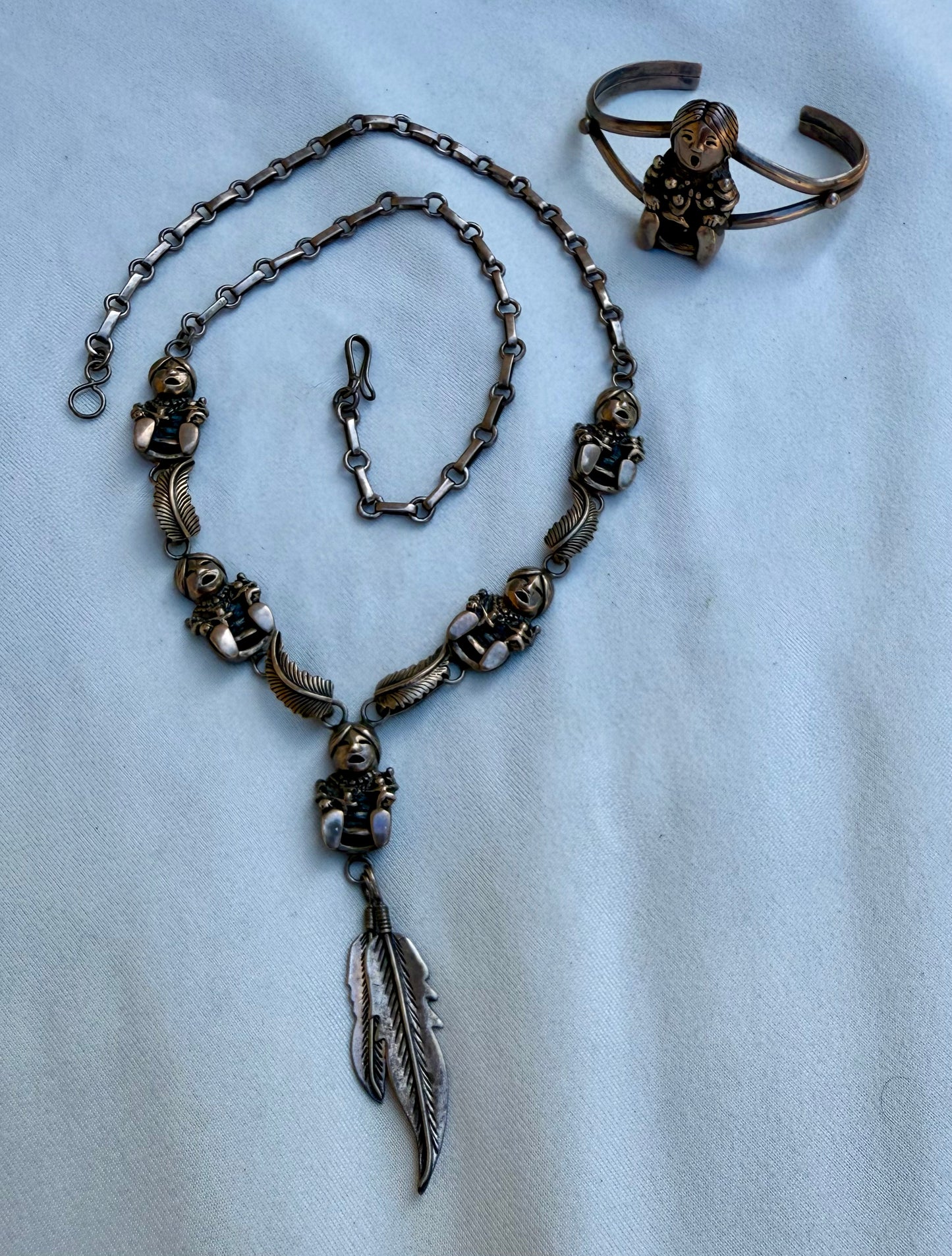 Vintage Sterling Silver Mother Earth Set