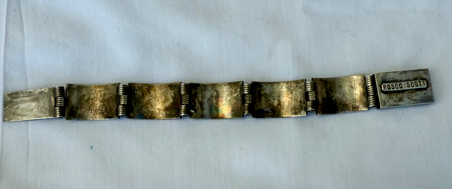 Vintage Navajo Sterling Silver Link Bracelet