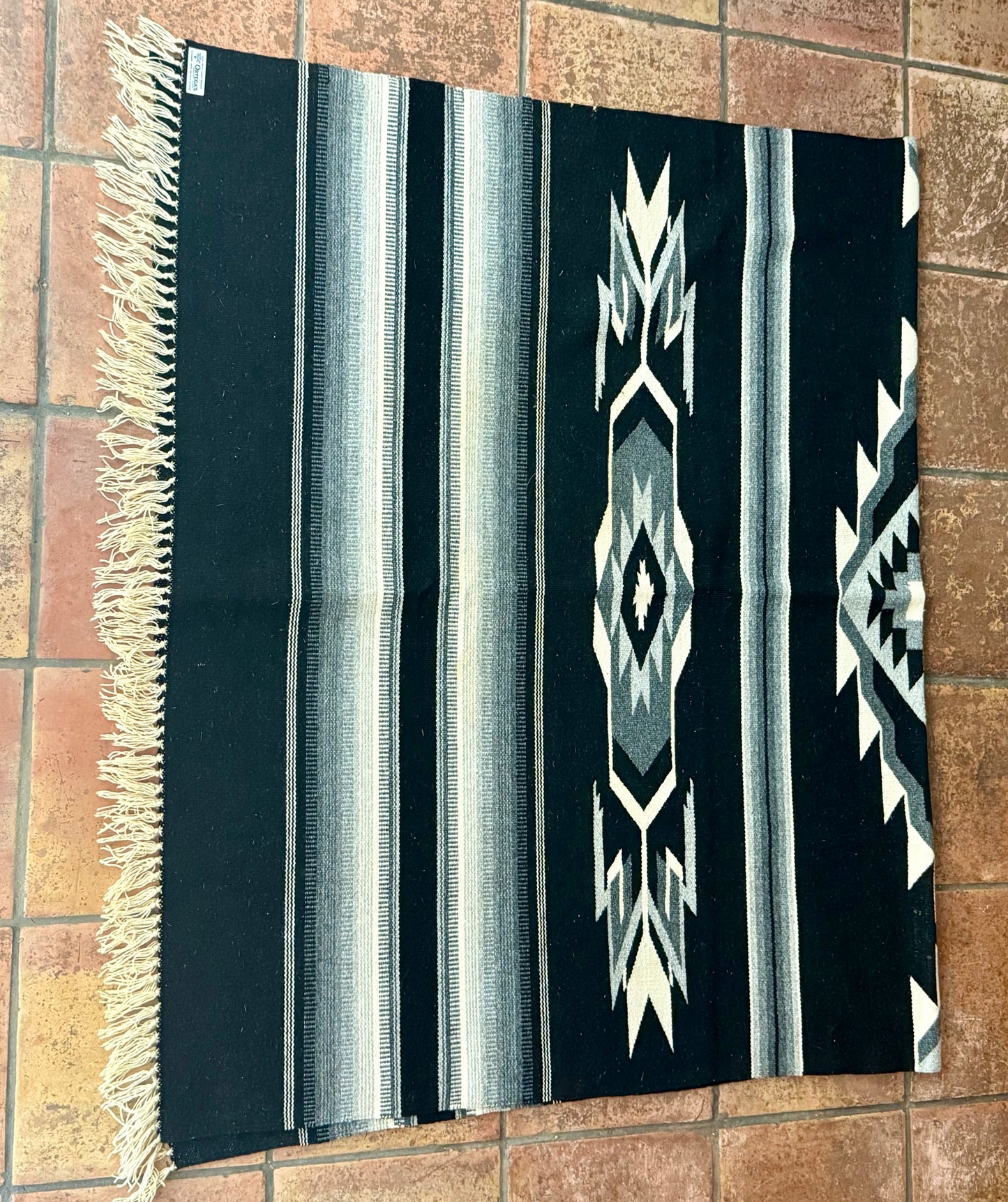 Black Ortega Chimayo Rug/Blanket