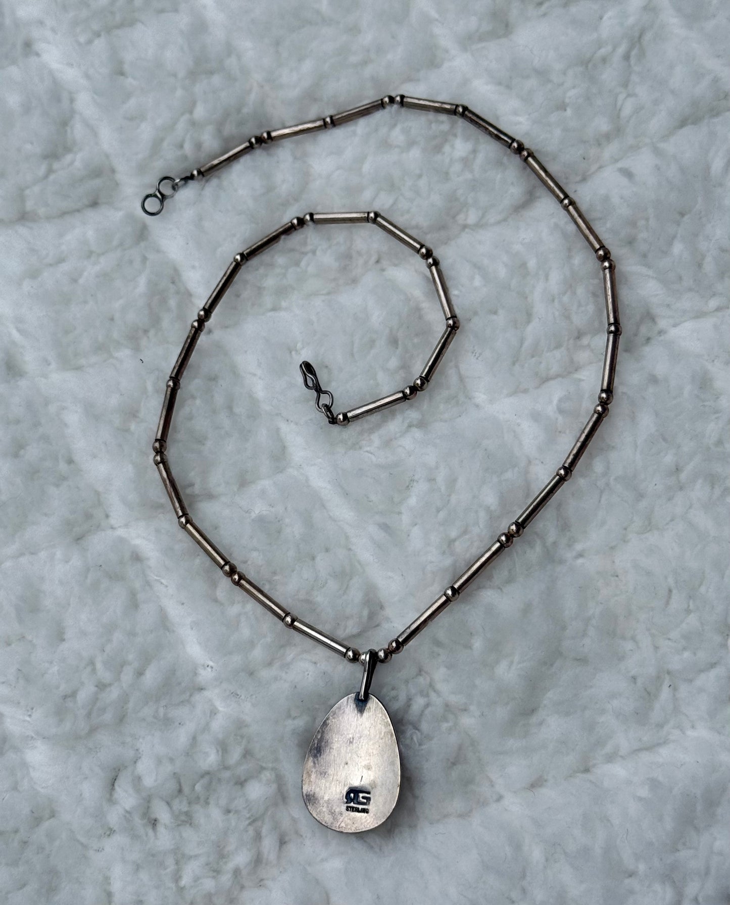 Signed Turquoise and Sterling Necklace