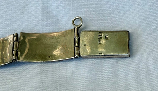 Sterling and Coral Link Bracelet