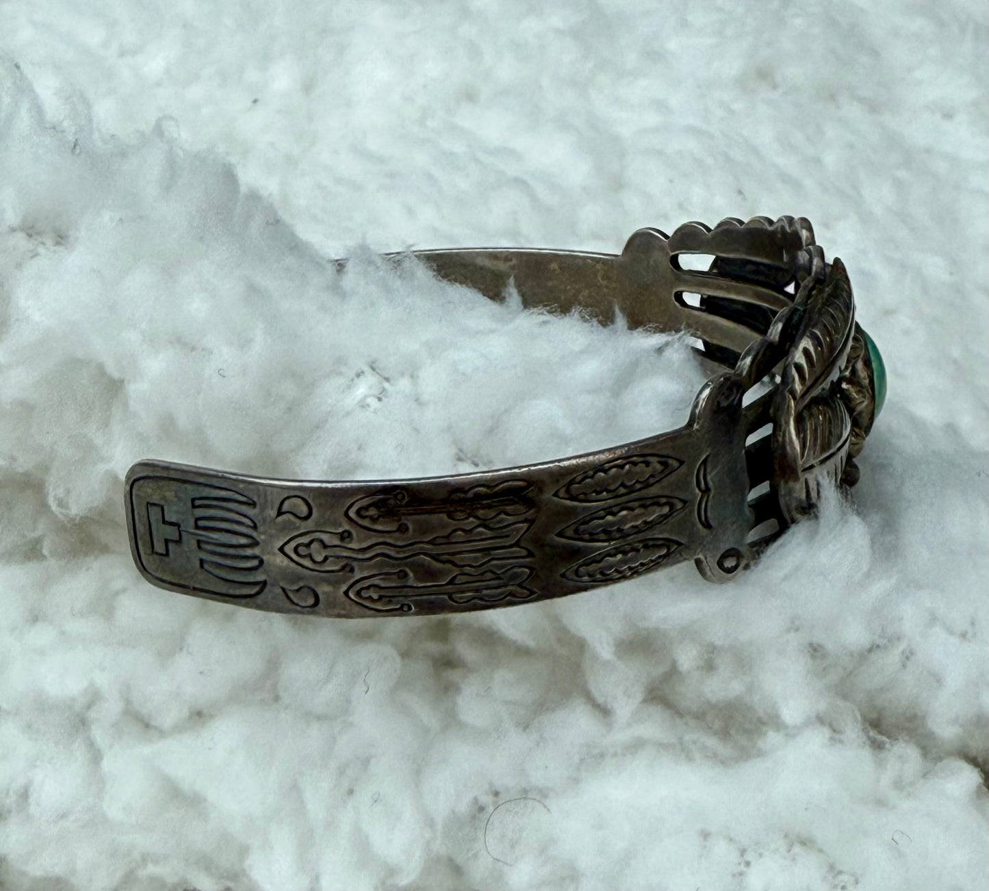 Vintage Sterling and Turquoise Cuff