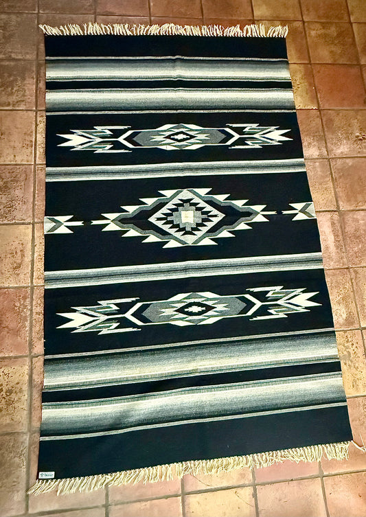 Black Ortega Chimayo Rug/Blanket