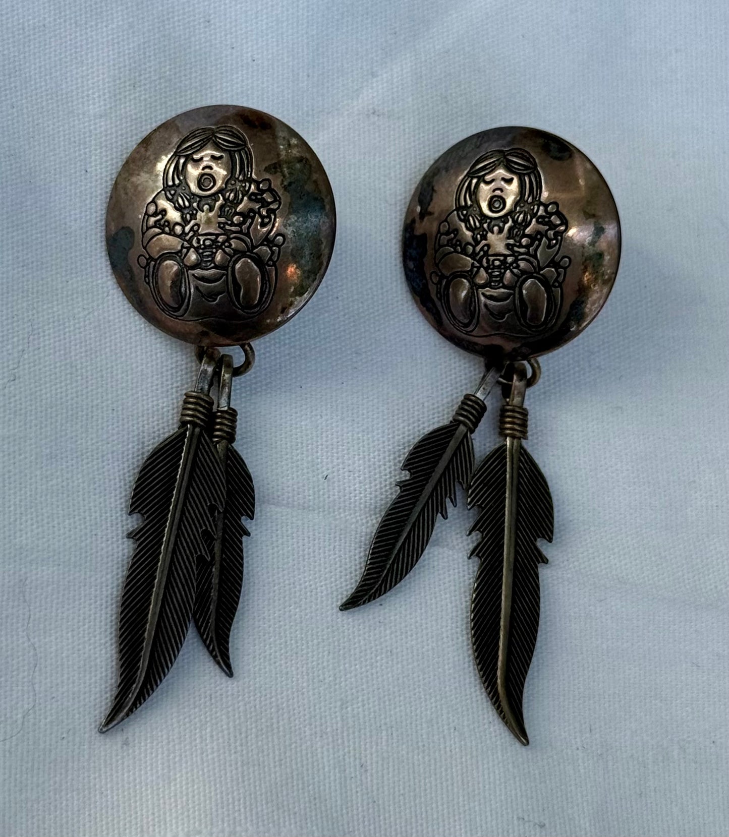 Sterling Silver Mother Earth Earrings