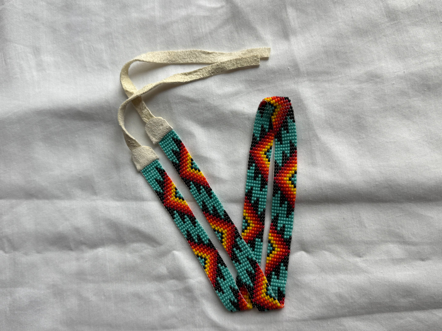 Hand-beaded Hat Band