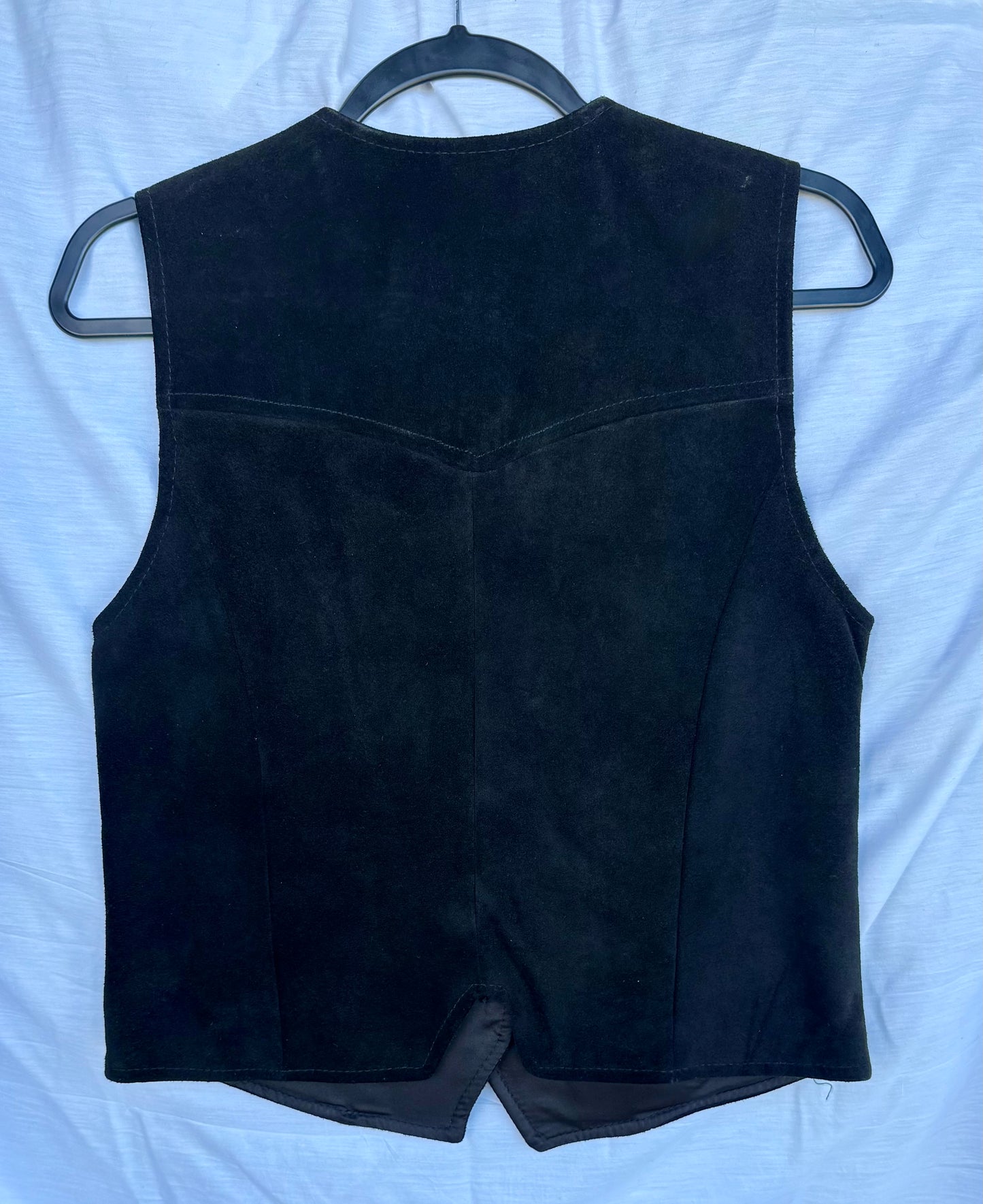 Vintage Black Leather Pioneer Wear Vest
