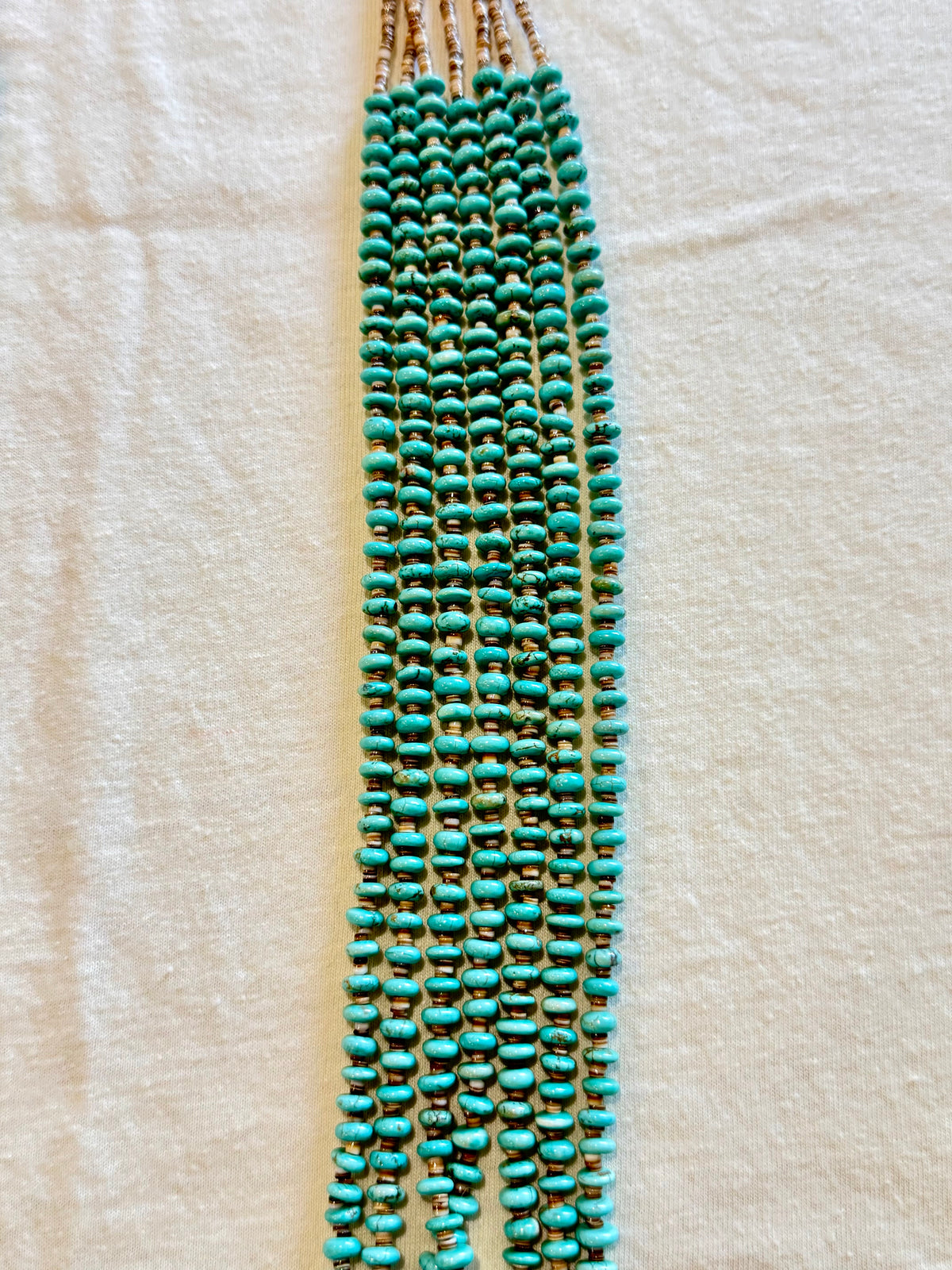 7-Strand Turquoise and Heshi Necklace
