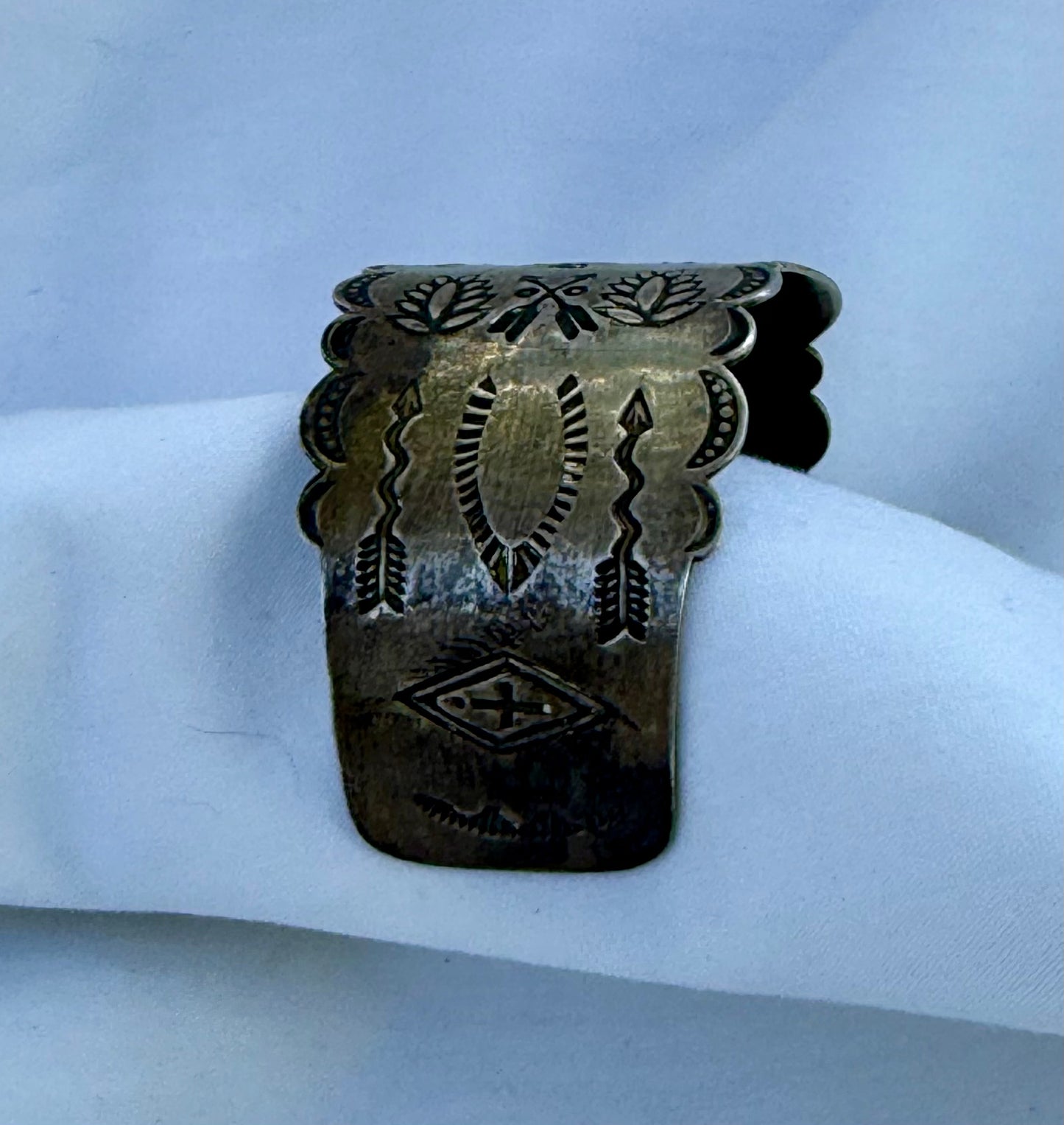 Fred Harvey Era Sterling Silver Thunderbird Cuff