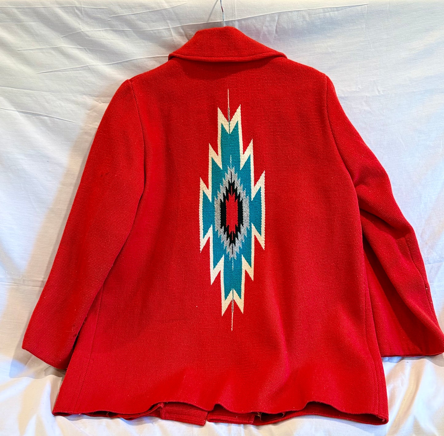 Vintage Red Ortega Chimayo Coat