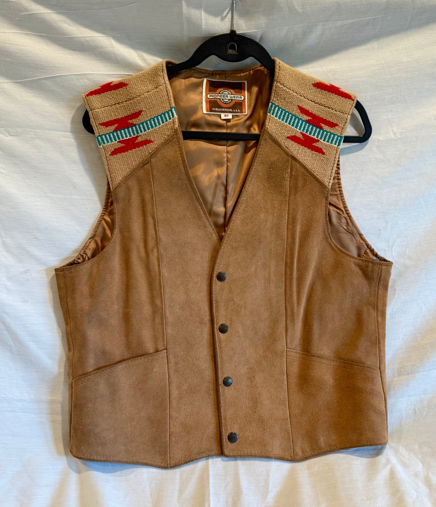 Vintage Brown Pioneer Wear Chimayo Vest