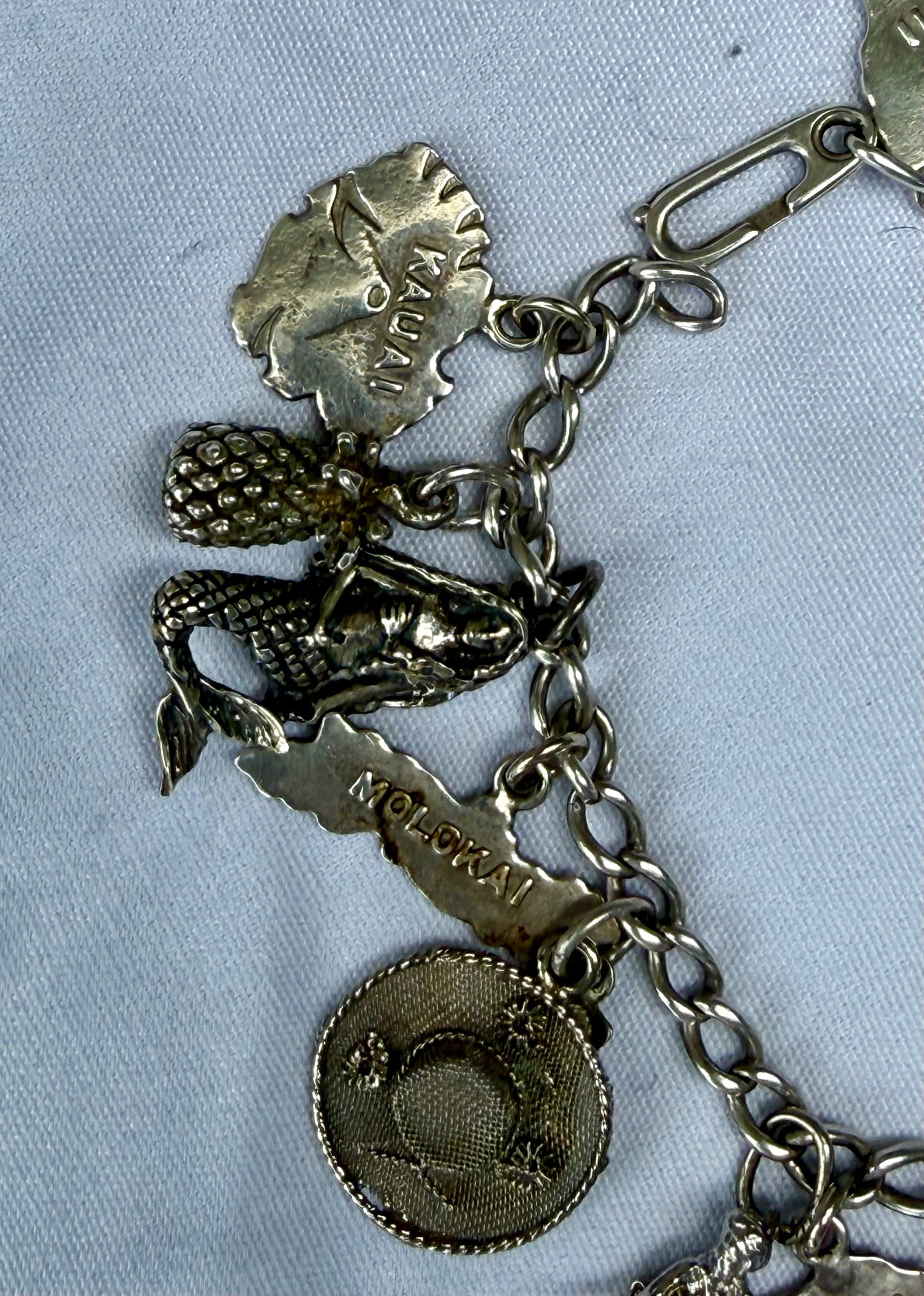 Sterling Silver Hawaiian Charm Bracelet