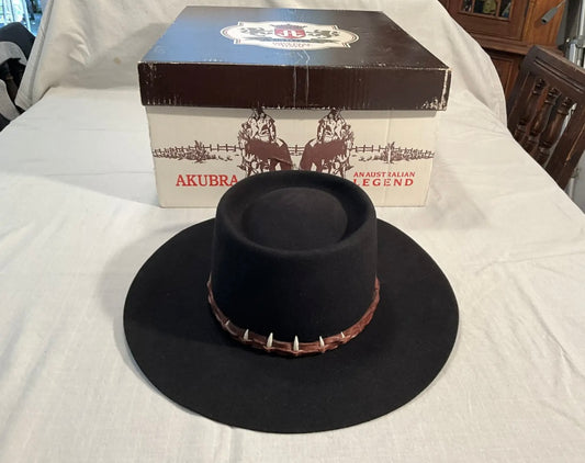 Akubra The Croc Vintage Hat With Croc Hat Band