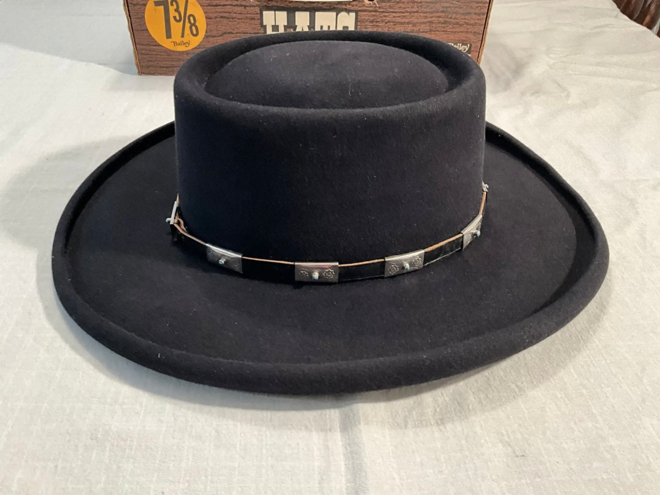Vintage Bailey 6X Beaver Hat with Sterling and Turquoise Hat Band